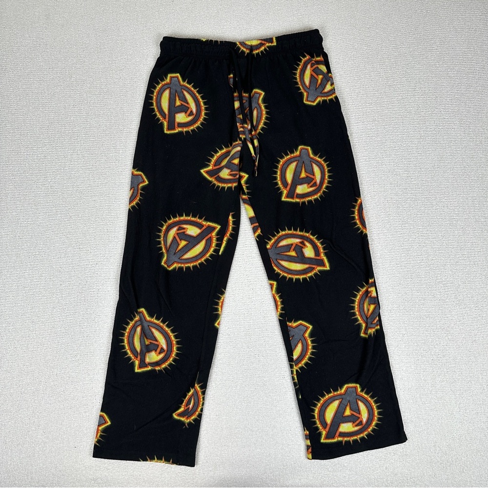 Marvel Avengers Logo Black Lounge Pajama Pants